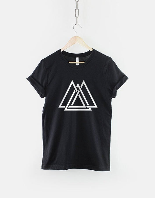 Geometric Interlocking Triangle Maze Shapes Hipster T-Shirt