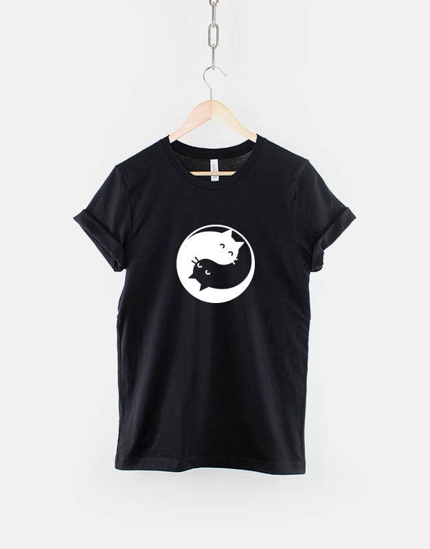 Cat T-Shirt Cats Cat Gift Yin Yang Cats Shirt - Cat Mom Lover Gifts