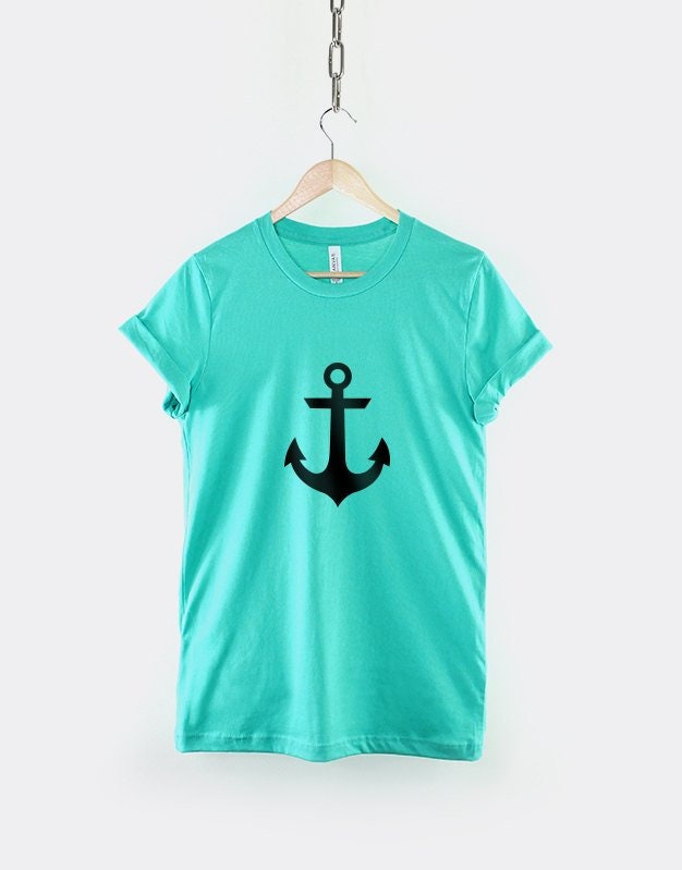 Anchor Pattern Tshirt - Nautical Mermaid T-Shirt