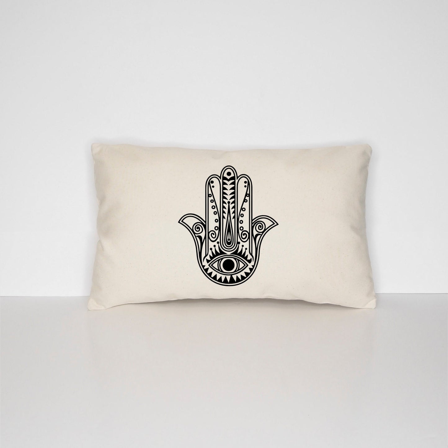 Evil Eye Hamsa Pillow - Fatima Hand Of Hamsa Decor - Hand Of Fatima Cushion