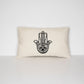 Evil Eye Hamsa Pillow - Fatima Hand Of Hamsa Decor - Hand Of Fatima Cushion