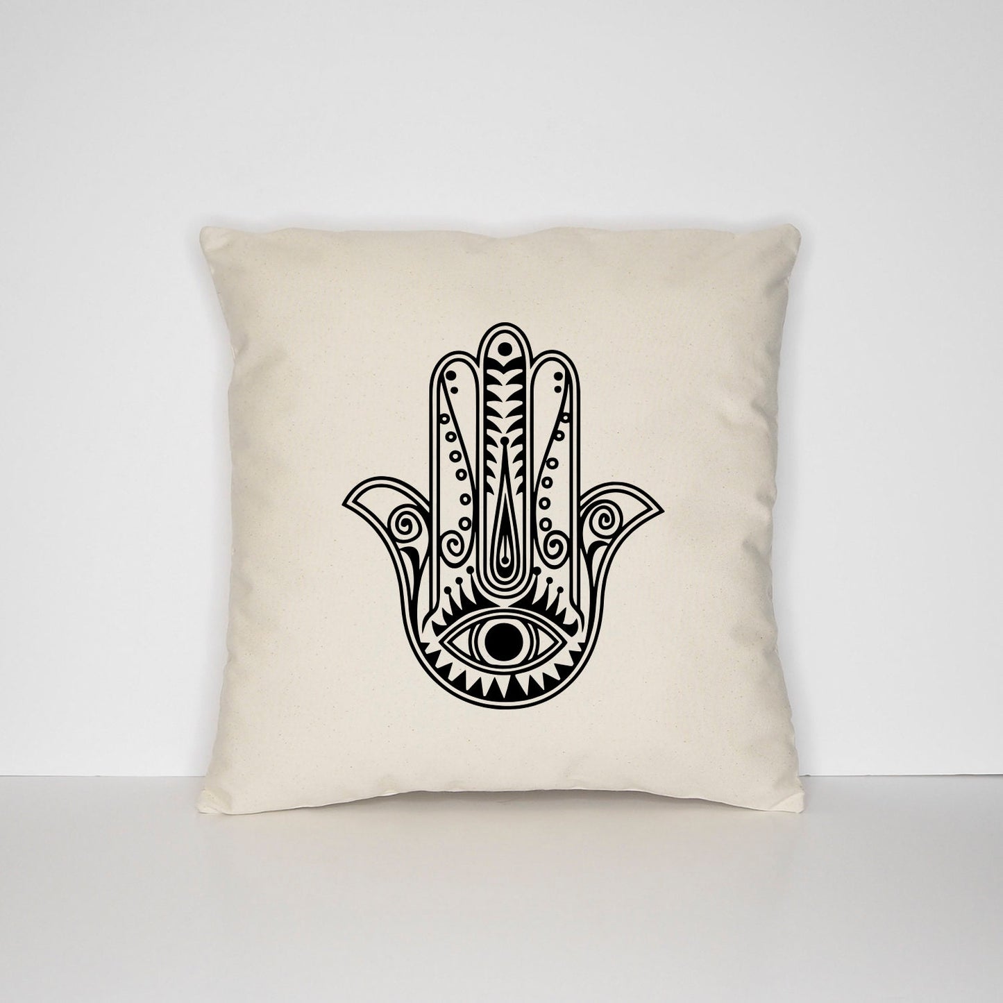 Evil Eye Hamsa Pillow - Fatima Hand Of Hamsa Decor - Hand Of Fatima Cushion