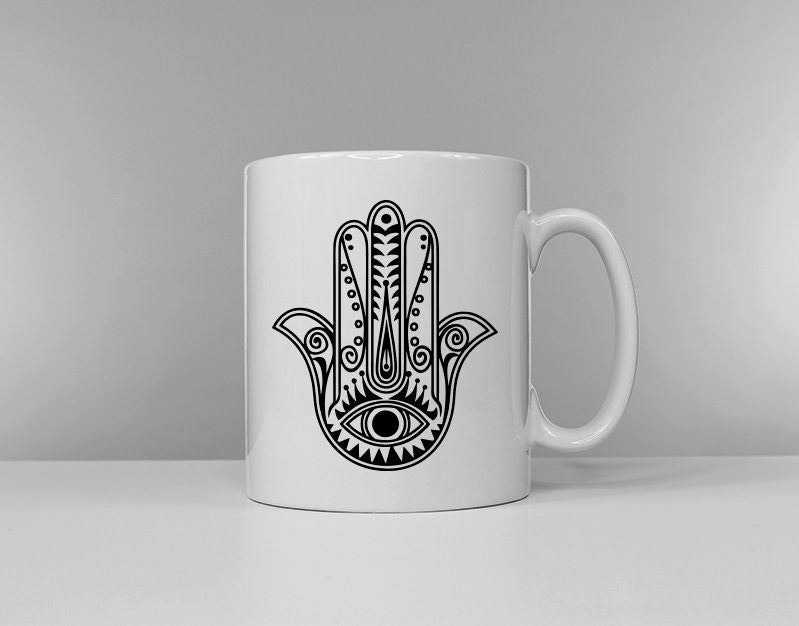 Hand Of Fatima Mug - Fatima Mug - Hand Of Hamsa - Spiritual Person Gift