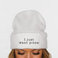 Pizza Beanie Hat - I Just Want Pizza Beanies - Slouchy Beanie Hats I Love Food Pizza Hat - Pizza Party Winter Hat