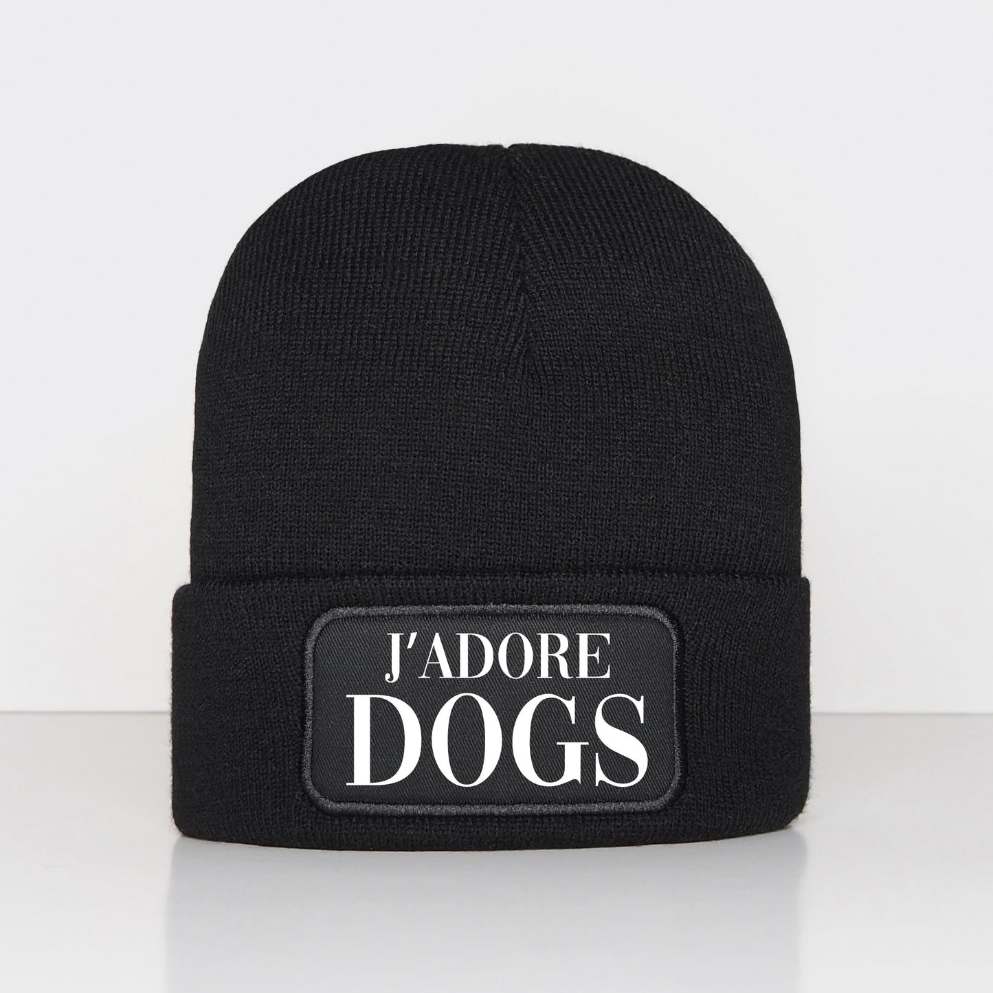 J'adore Dogs - Dog Beanie - I Love Dogs Beanie Hat - Dog Lover Winter Hat - Dog Owner Gift