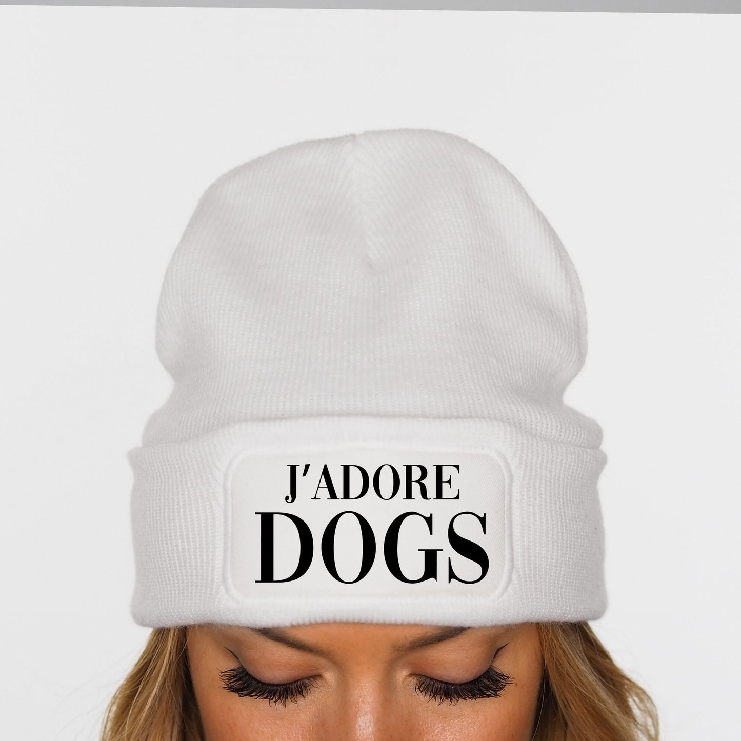 J'adore Dogs - Dog Beanie - I Love Dogs Beanie Hat - Dog Lover Winter Hat - Dog Owner Gift