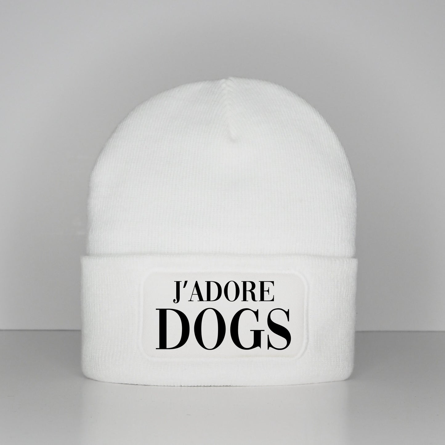 J'adore Dogs - Dog Beanie - I Love Dogs Beanie Hat - Dog Lover Winter Hat - Dog Owner Gift