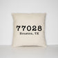 Personalized Zip Code Pillow - Custom Housewarming Gift