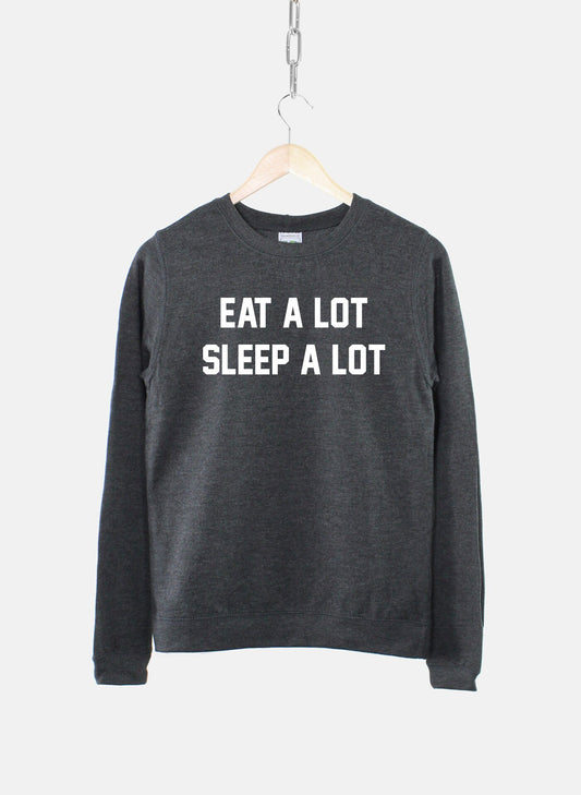 Eat A Lot Sleep A Lot Women's Sweatshirt - Lazy Christmas Sweater