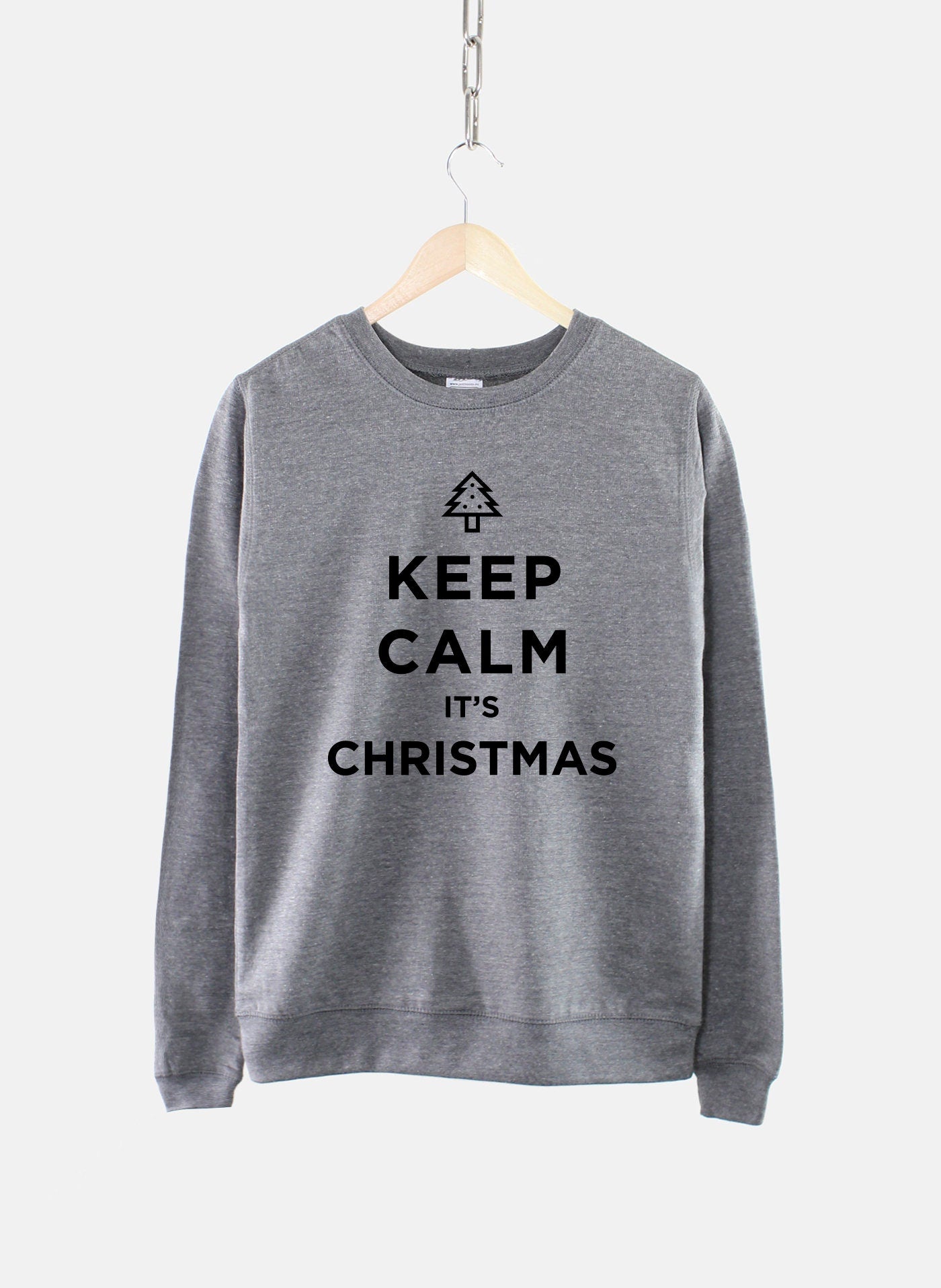 Women's Keep Calm Its Christmas Sweatshirt - Festive Xmas Gift