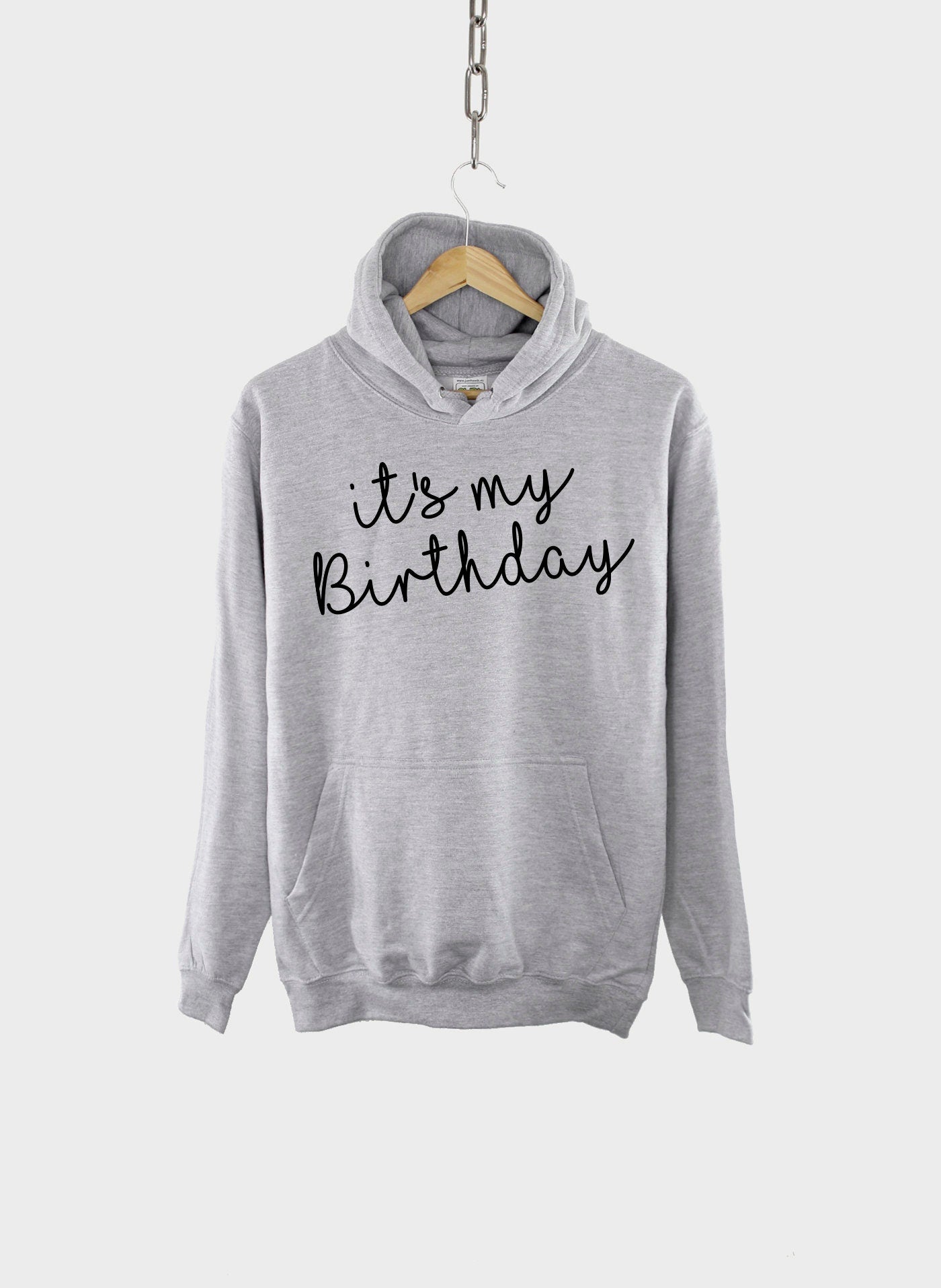 Kids Birthday Hoodie Script Print - It's My Birthday Children's And Infant Sizes