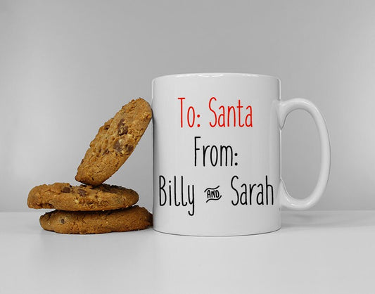 Personalised Christmas Eve Mug - Santa's Milk And Cookies Mug