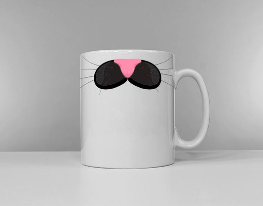 Cat Face Coffee Mug - Multiple Colours - Cat Lover Gift