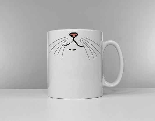 Cat Whiskers Coffee Mug - Crazy Cat Lady - Secret Santa Gift
