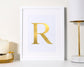 Personalized Anniversary Gift Name Initial Print Wall Art