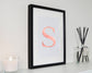 Personalized Wedding Gift Monogram Initials Wall Art Print