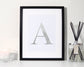 Personalized Anniversary Gift Name Initial Print Wall Art