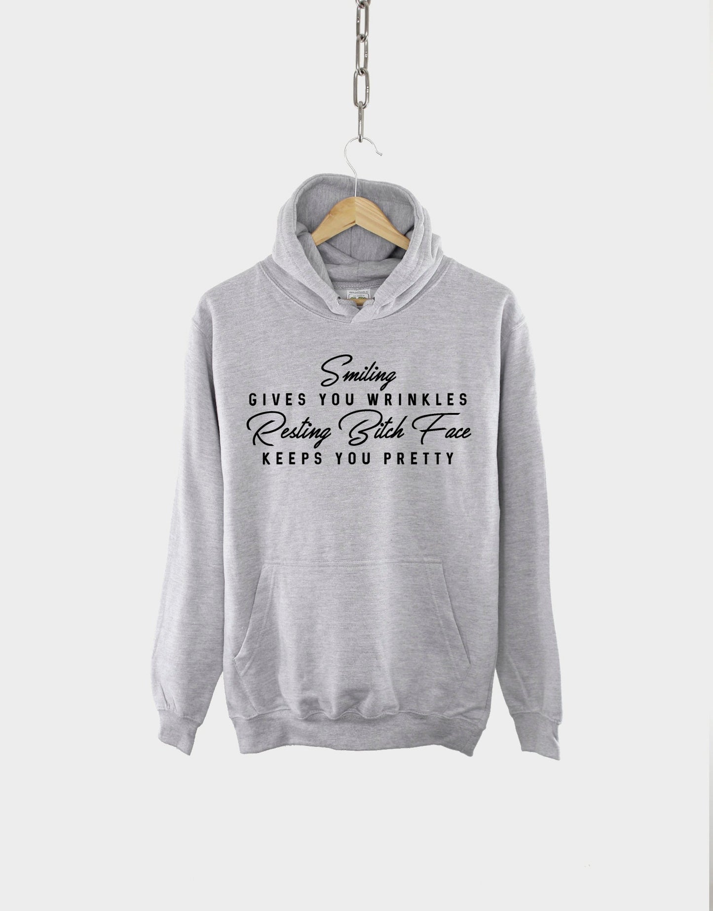 Resting Bitch Face Hoody - Funny Sarcastic Slogan Hoodie