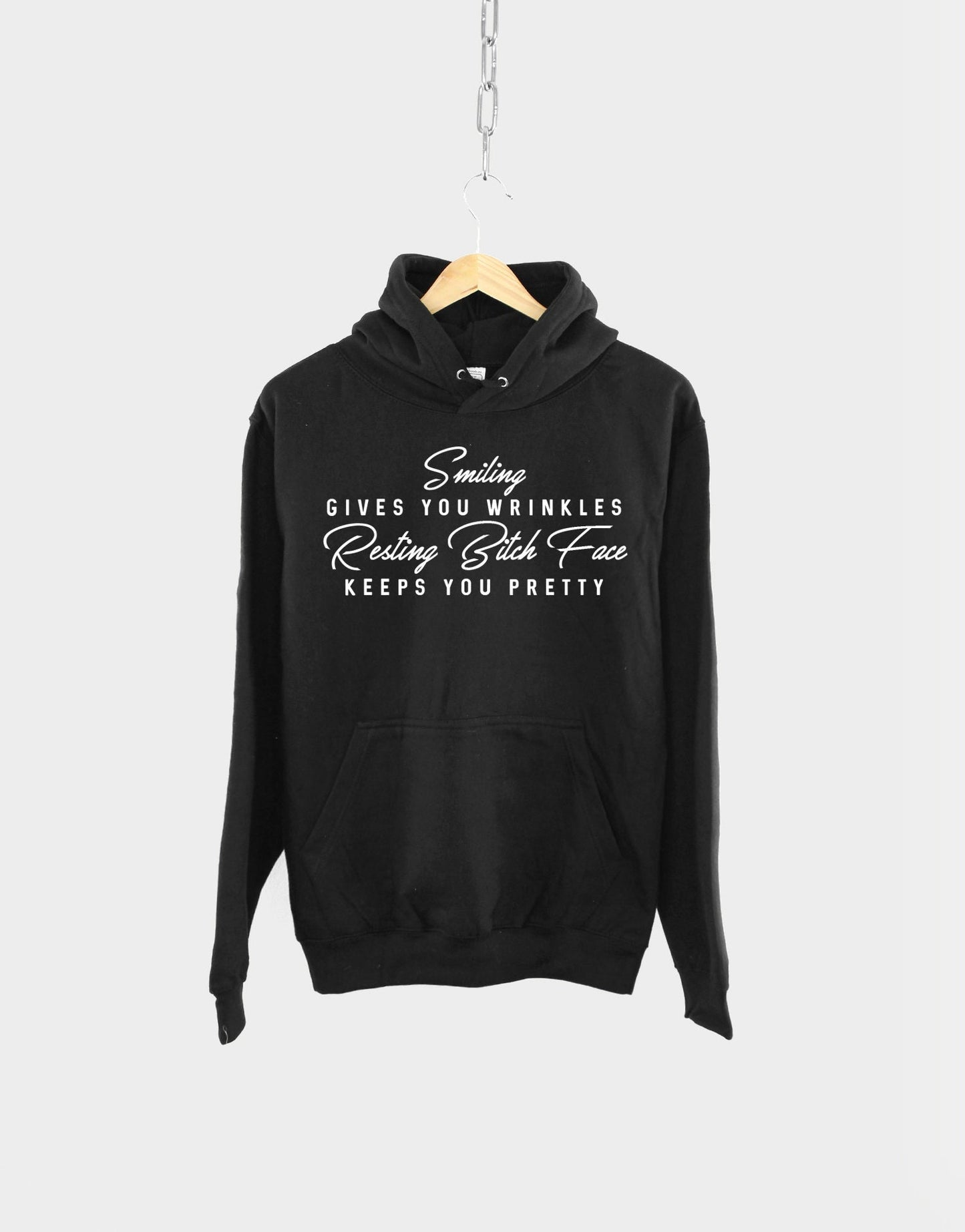 Resting Bitch Face Hoody - Funny Sarcastic Slogan Hoodie