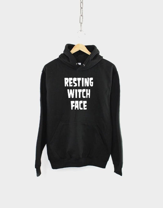 Resting Witch Face Hoodie - Funny Halloween Witch Sweatshirt