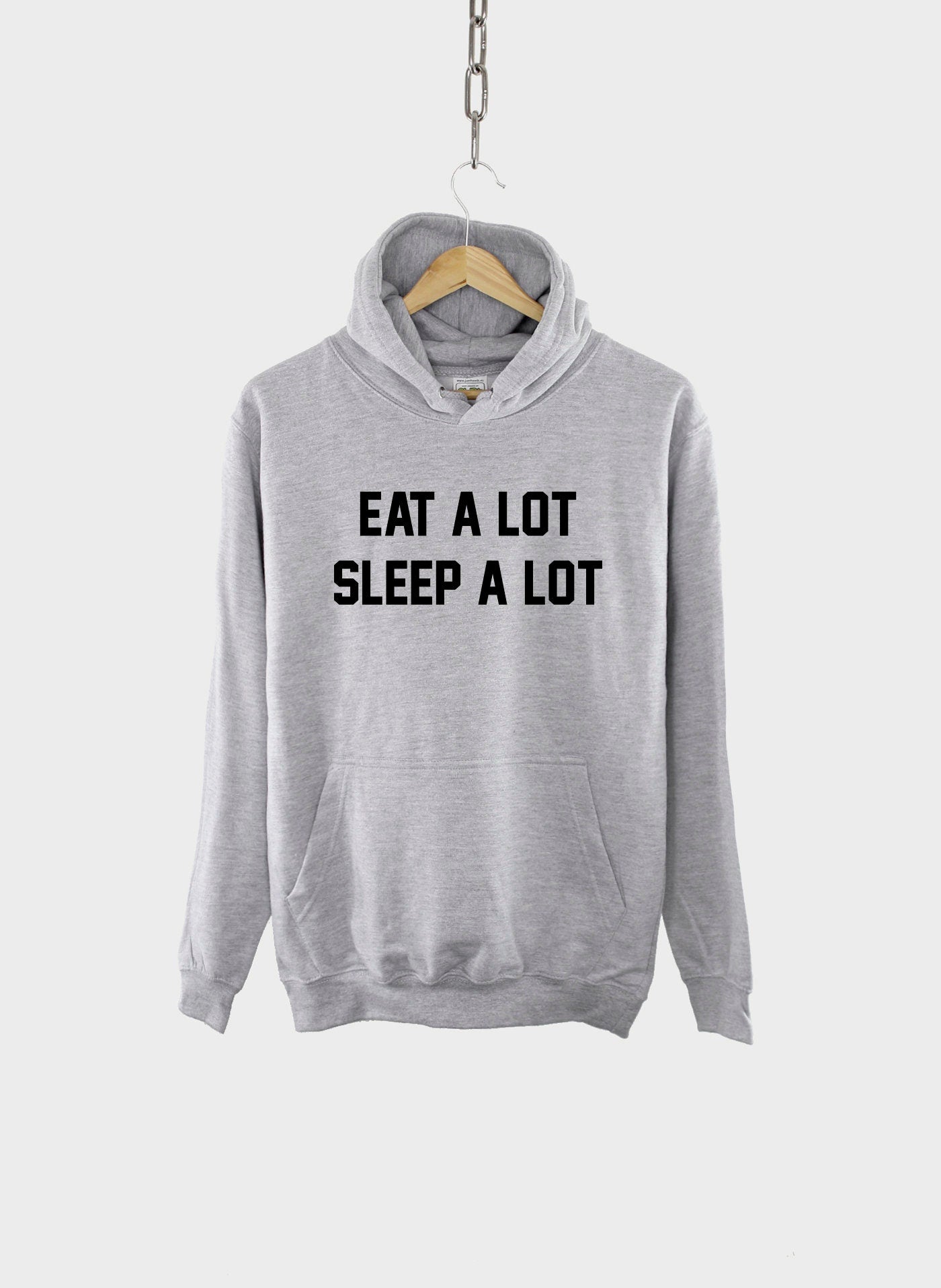 Funny Eat A Lot Sleep A Lot Hoodie - Lazy Father Christmas Gift