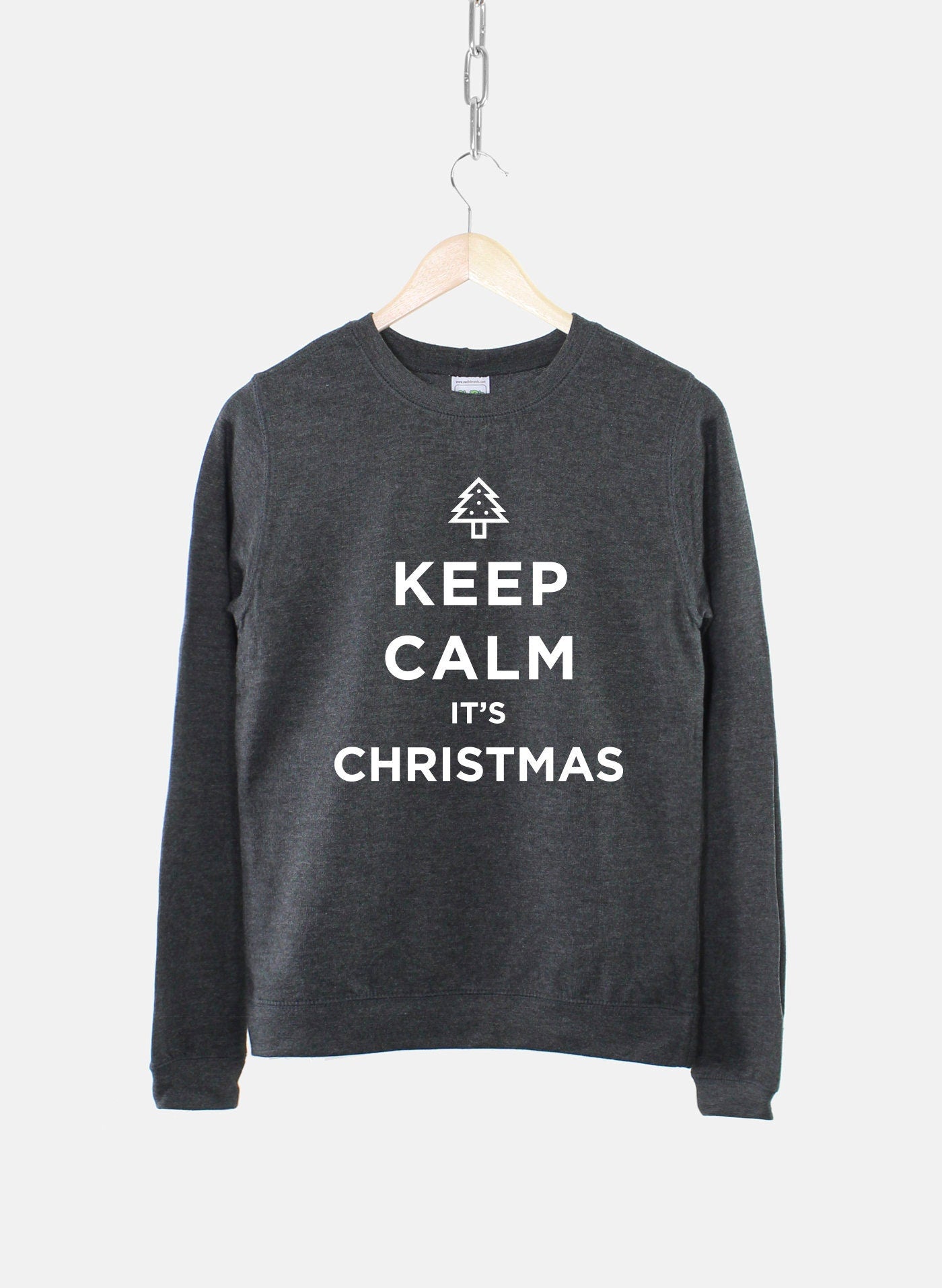 Women's Keep Calm Its Christmas Sweatshirt - Festive Xmas Gift