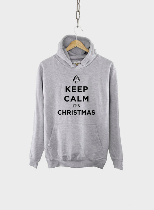 Kids Keep Calm Its Christmas Hoodie - Festive Children's Xmas Gift