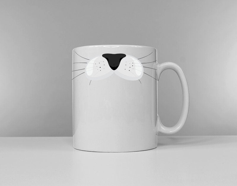 Cat Face Coffee Mug - Multiple Colours - Cat Lover Gift