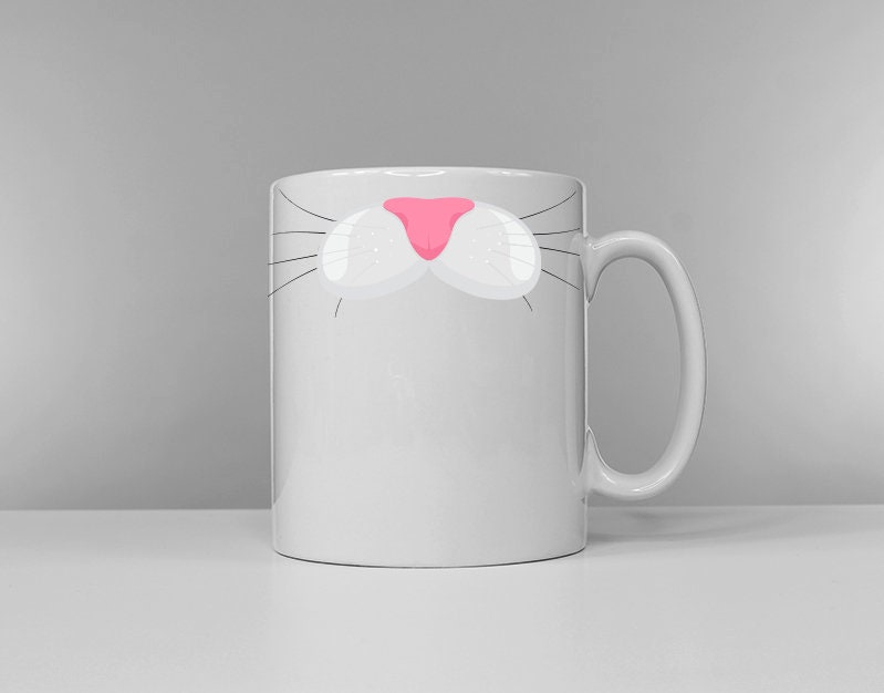 Cat Face Coffee Mug - Multiple Colours - Cat Lover Gift