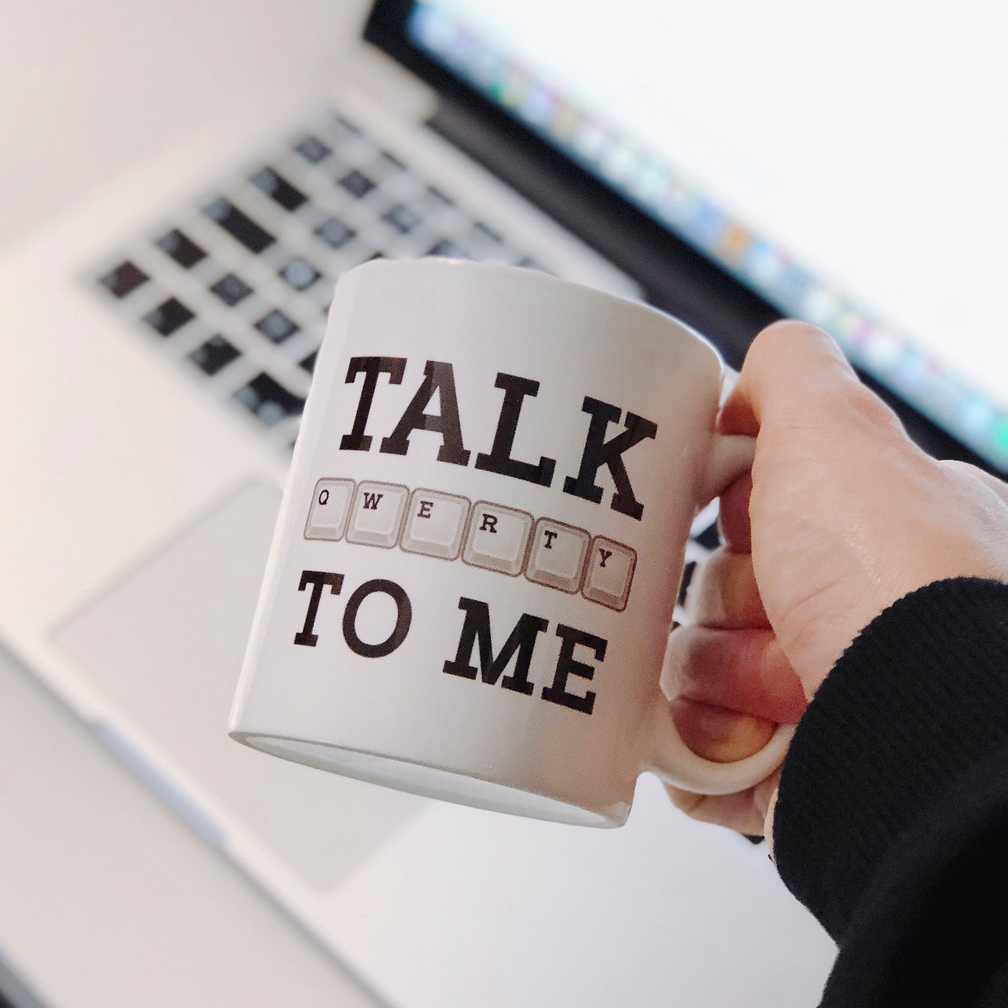 Talk Qwerty To Me - Nerdy Computer Keyboard Coffee Mug