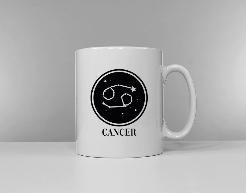 Zodiac Horoscope Cancer Mug - Birthday Astrology June 21st - July 22nd