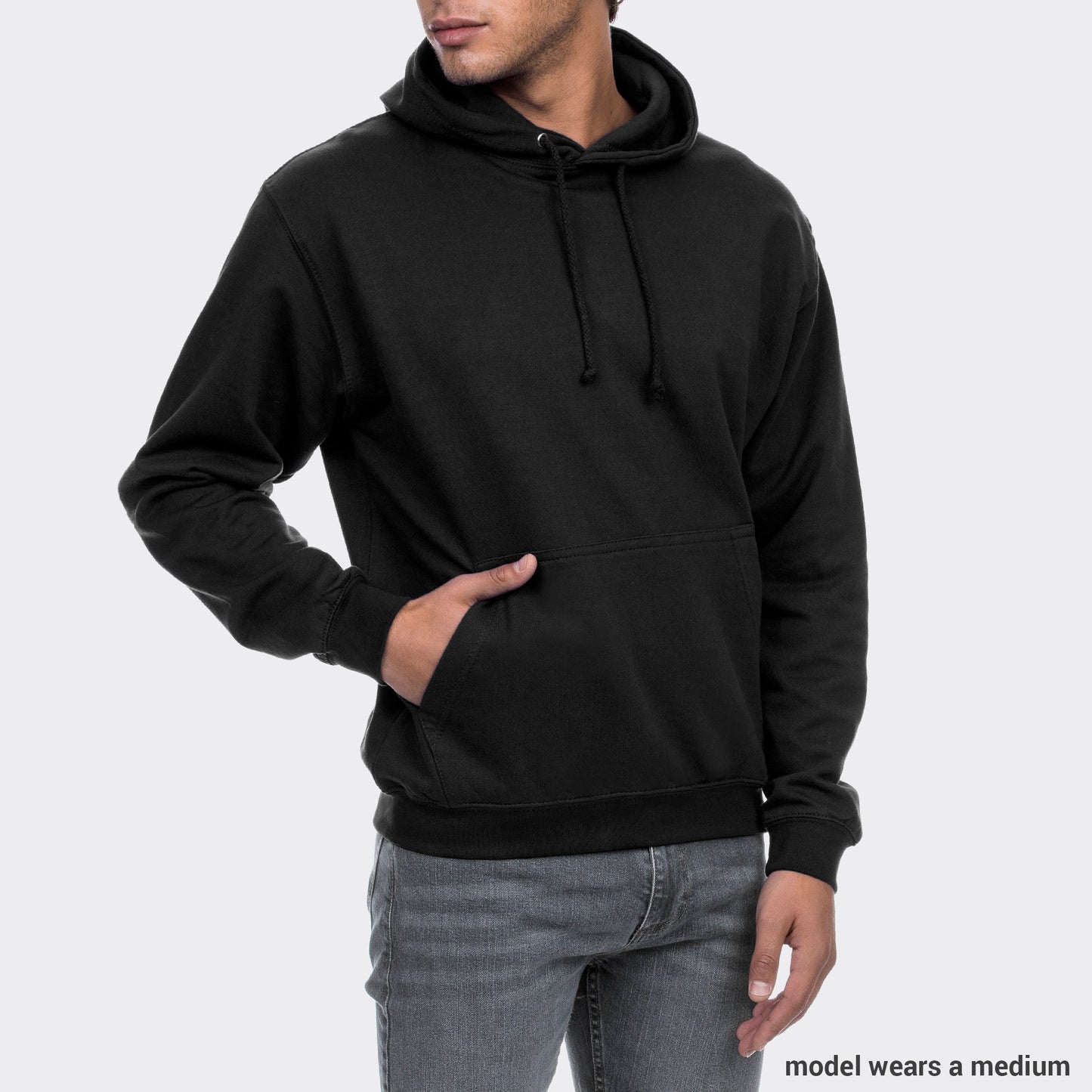 Namaste Black Pullover Hoodie With Pocket