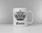 King and Queen Couples Mug Set - Wedding Gift - Valentines Day