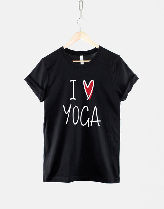 I Heart Yoga T-Shirt - Good Vibes Love Yoga Mantra Slogan T Shirt