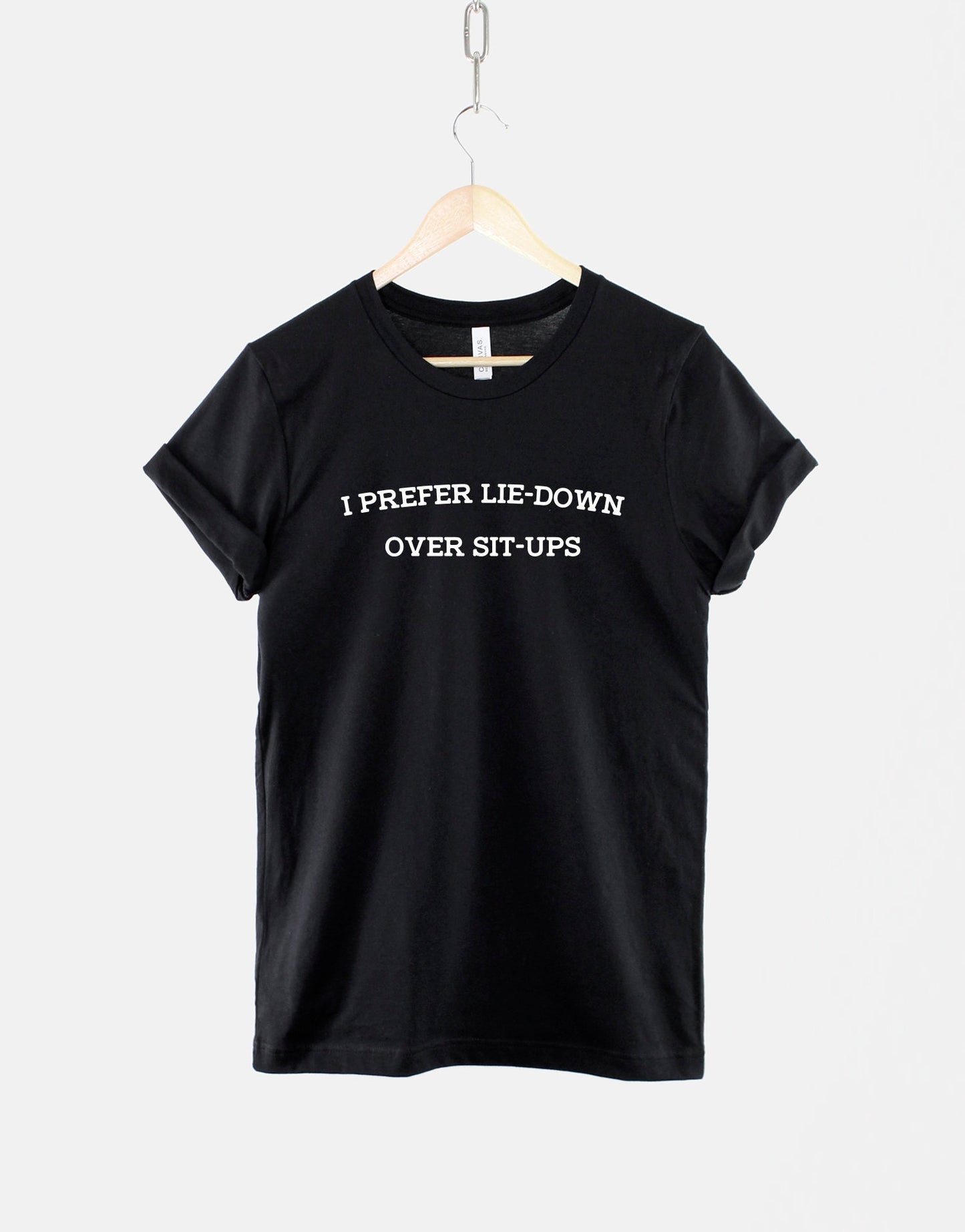 I Prefer Lie-Down Over Sit-Ups Tshirt - Body Building Muscle Workout Gym Fitness T-Shirt