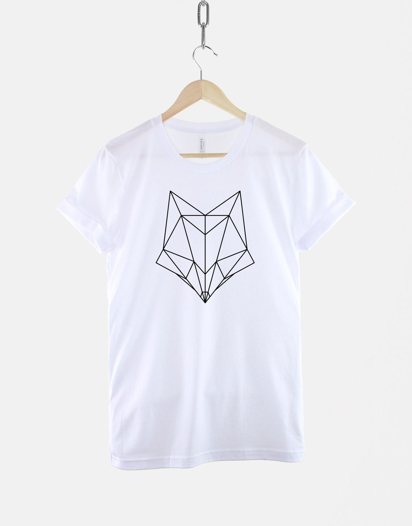 Geometric Fox Head TShirt - Geometric Vixen Print T-shirt - Wild Animal Gift Print