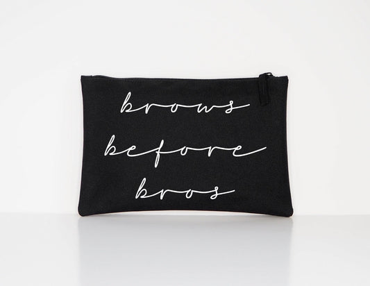 Brows Before Bros Make Up Bag - Makeup Cosmetic Accessory Pouch