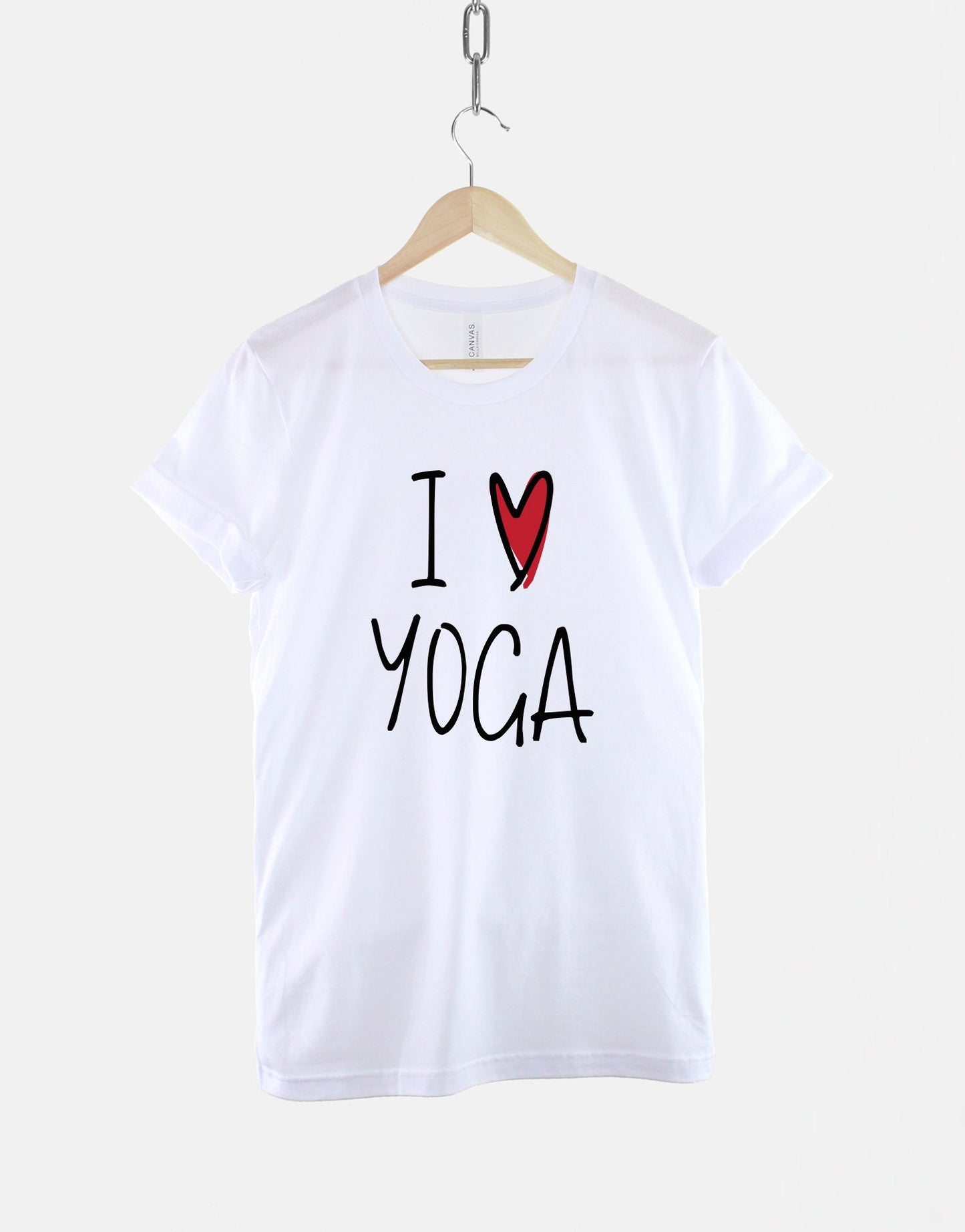 I Heart Yoga T-Shirt - Good Vibes Love Yoga Mantra Slogan T Shirt