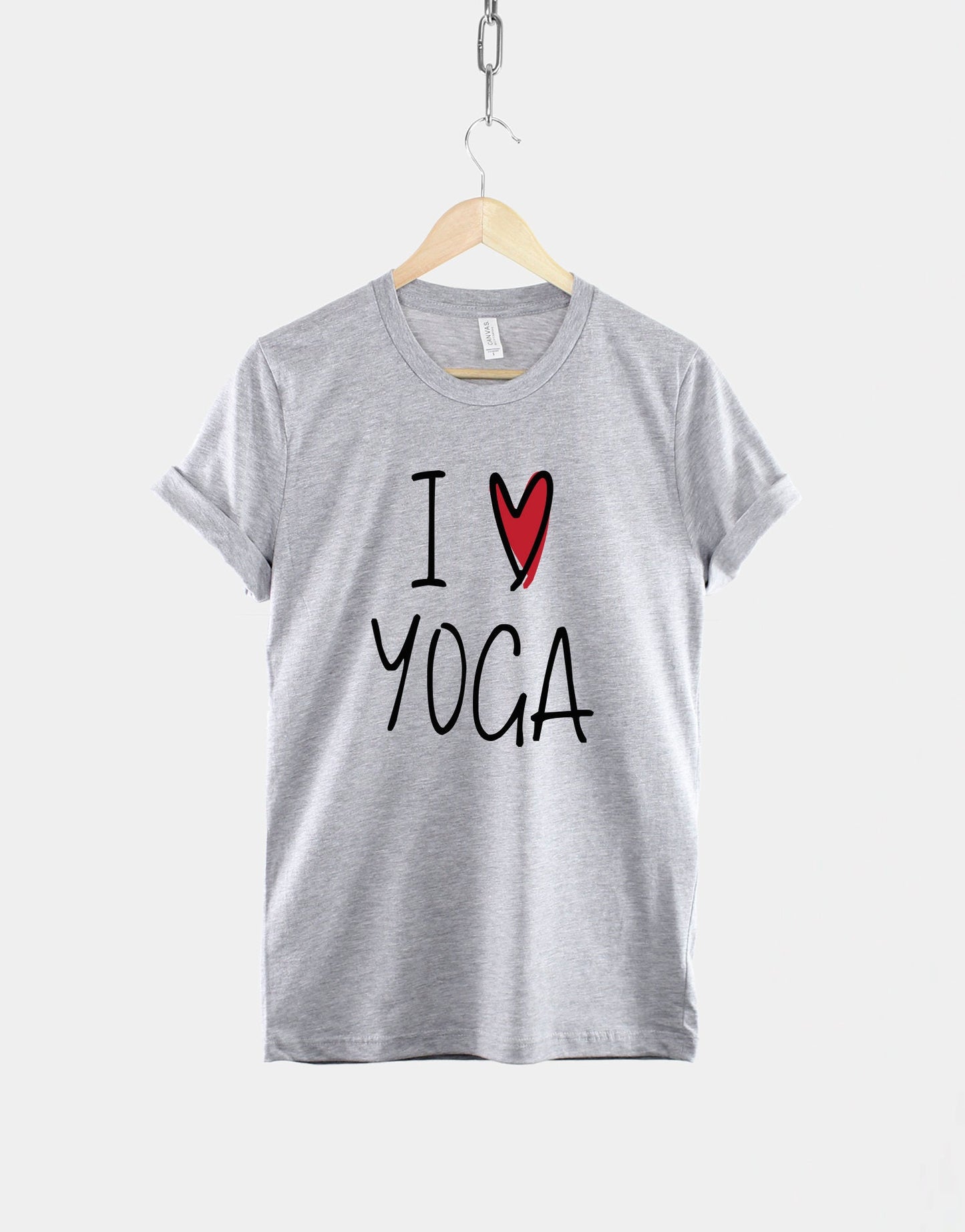 I Heart Yoga T-Shirt - Good Vibes Love Yoga Mantra Slogan T Shirt