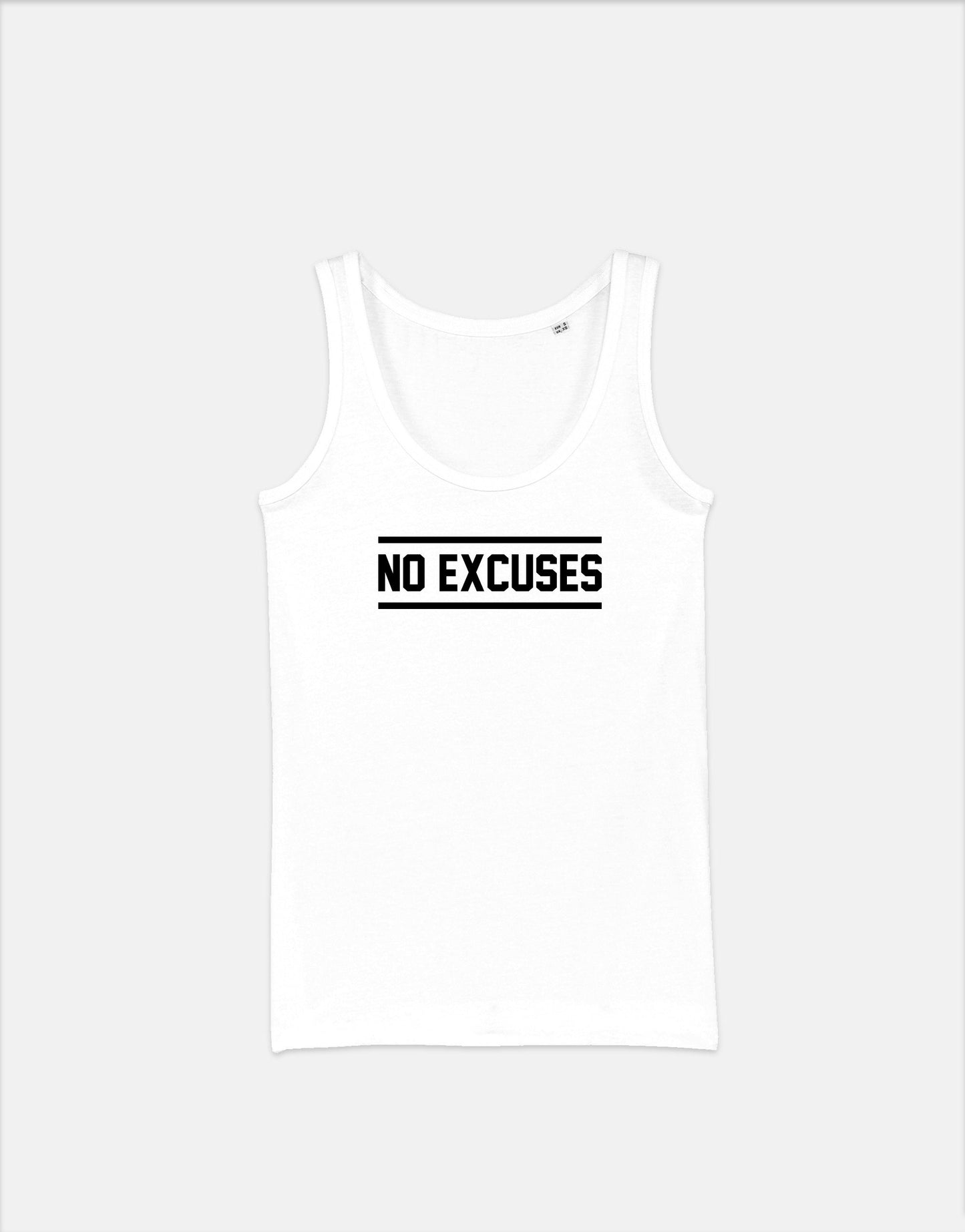 Womens Workout Tank Top - No Excuses Work Out Girly Racer Back Vest