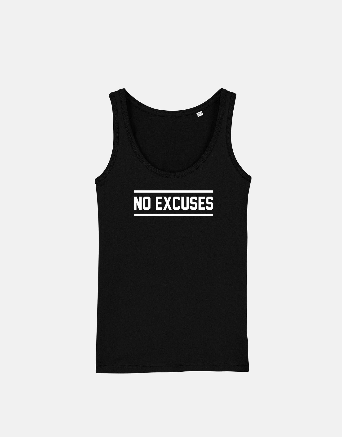 Womens Workout Tank Top - No Excuses Work Out Girly Racer Back Vest