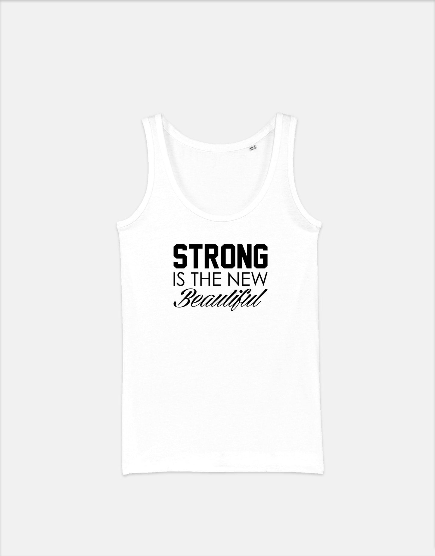 Womans Work Out Gym Tank Top - Stong Is The New Beautiful Girls Fitness Workout Racer Back Vest