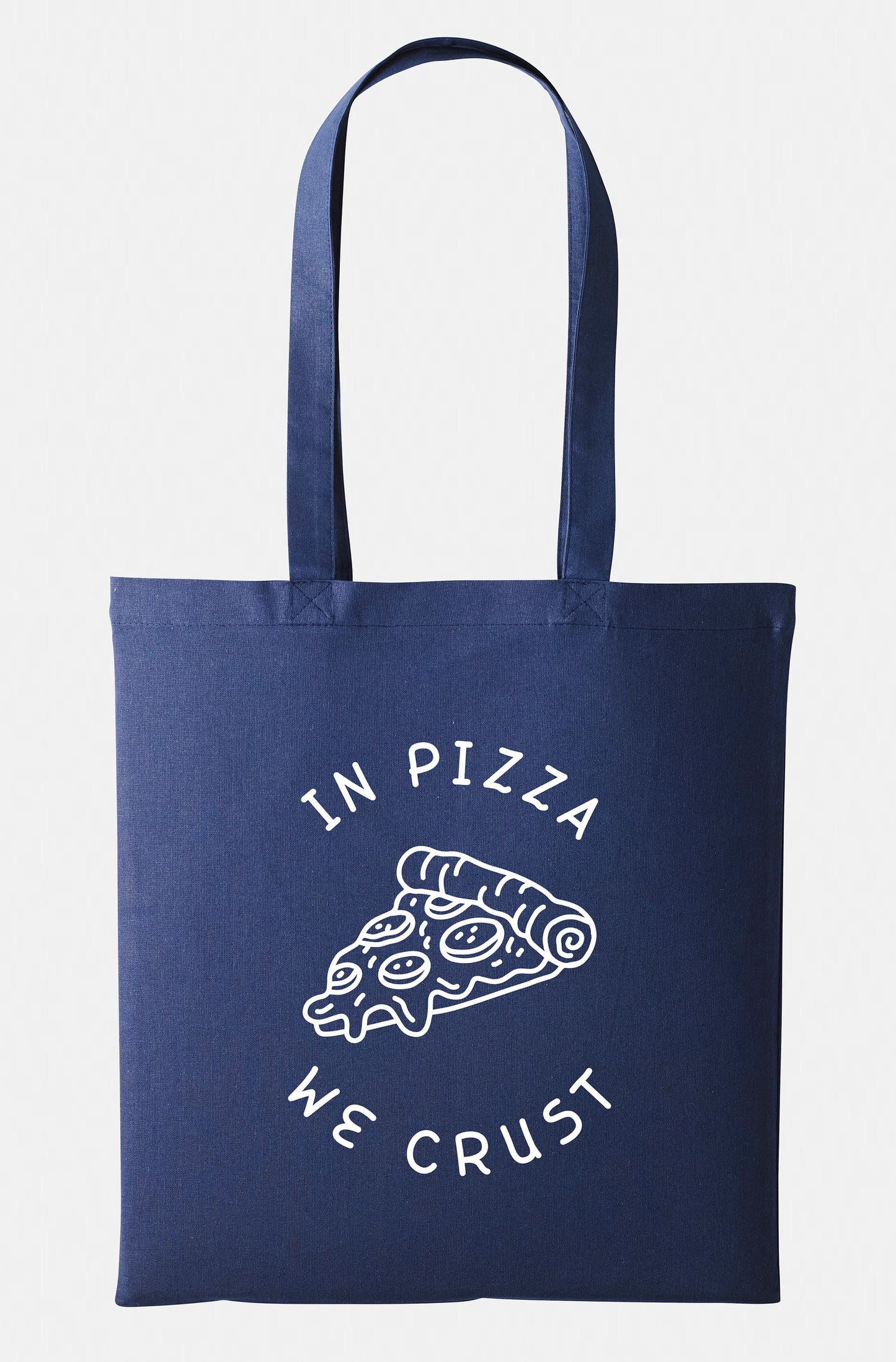 Pizza Tote Bag - Shopping Bag - In Pizza We Crust - Vegan Pizza Lover - Market Bag - Grocery Bag - Reusable Bag - Womens Bag - Girls Bag