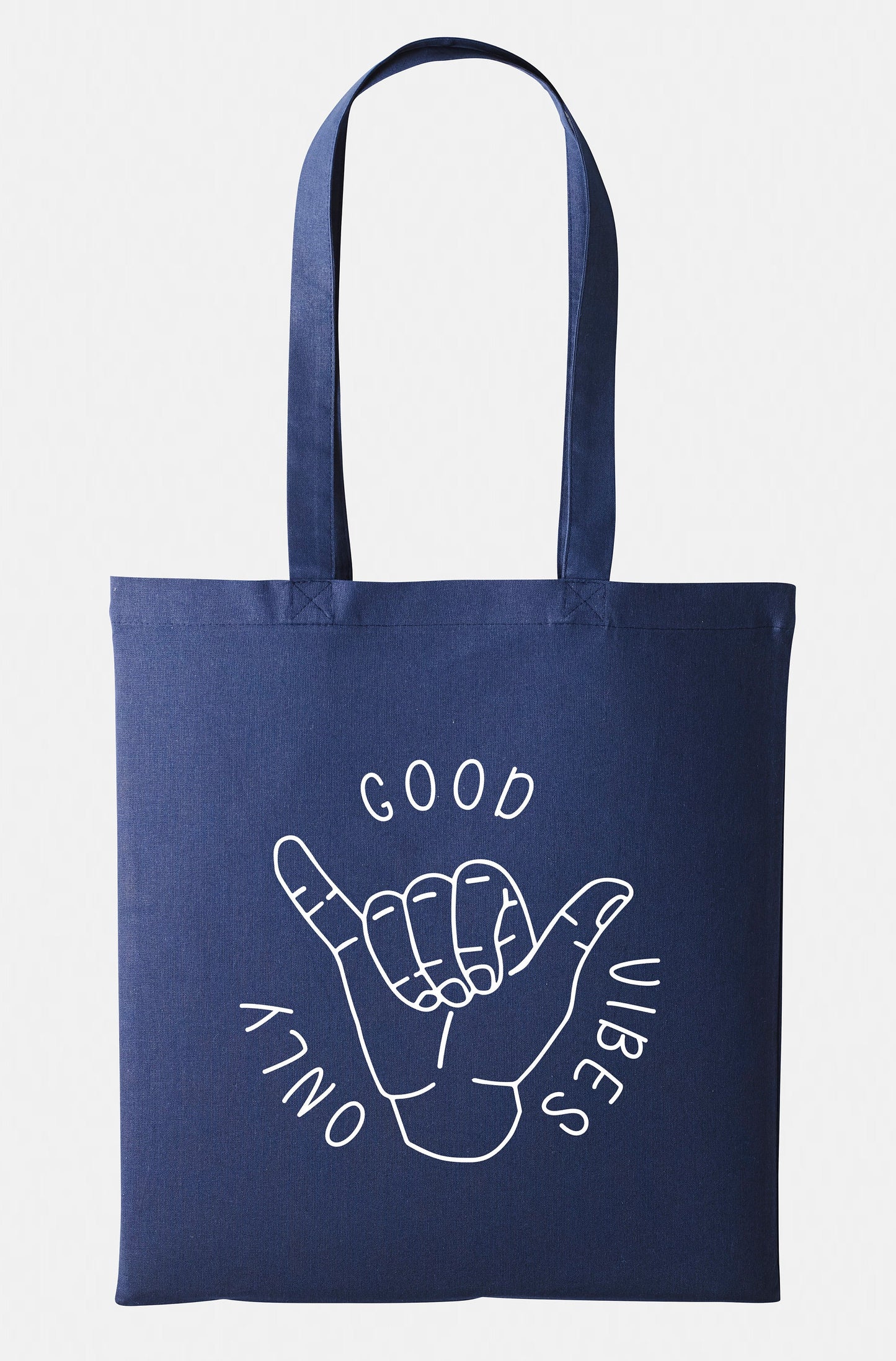 Good Vibes Only Tote Bag - Reusable Market Grocery Shopping Bag