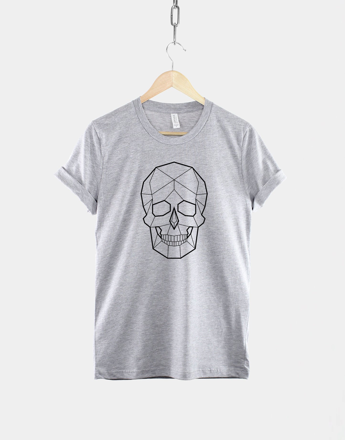 Geometric Skull Tshirt - Grunge Goth Emo Rock T Shirt