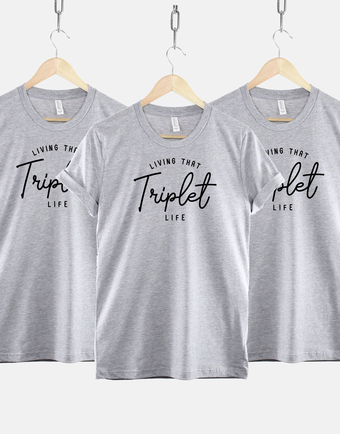 Kids Triplet Matching TShirt - Cute Childrens Birthday T Shirt