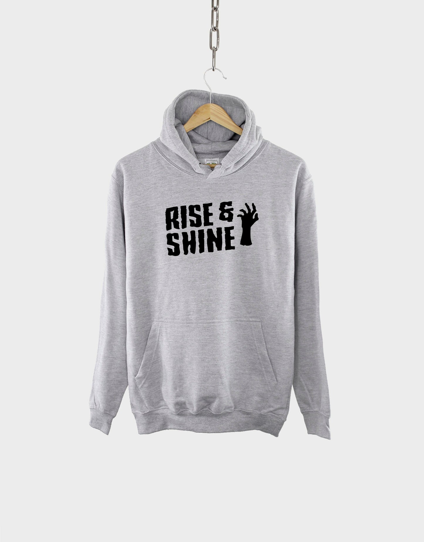 Rise And Shine Zombie Hoodie - Funny Halloween Horror Undead Sweatshirt