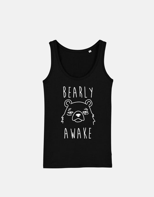 Bearly Awake Vest - Animal Pun Tank Top - Permanently Tired Sleeping Sleep