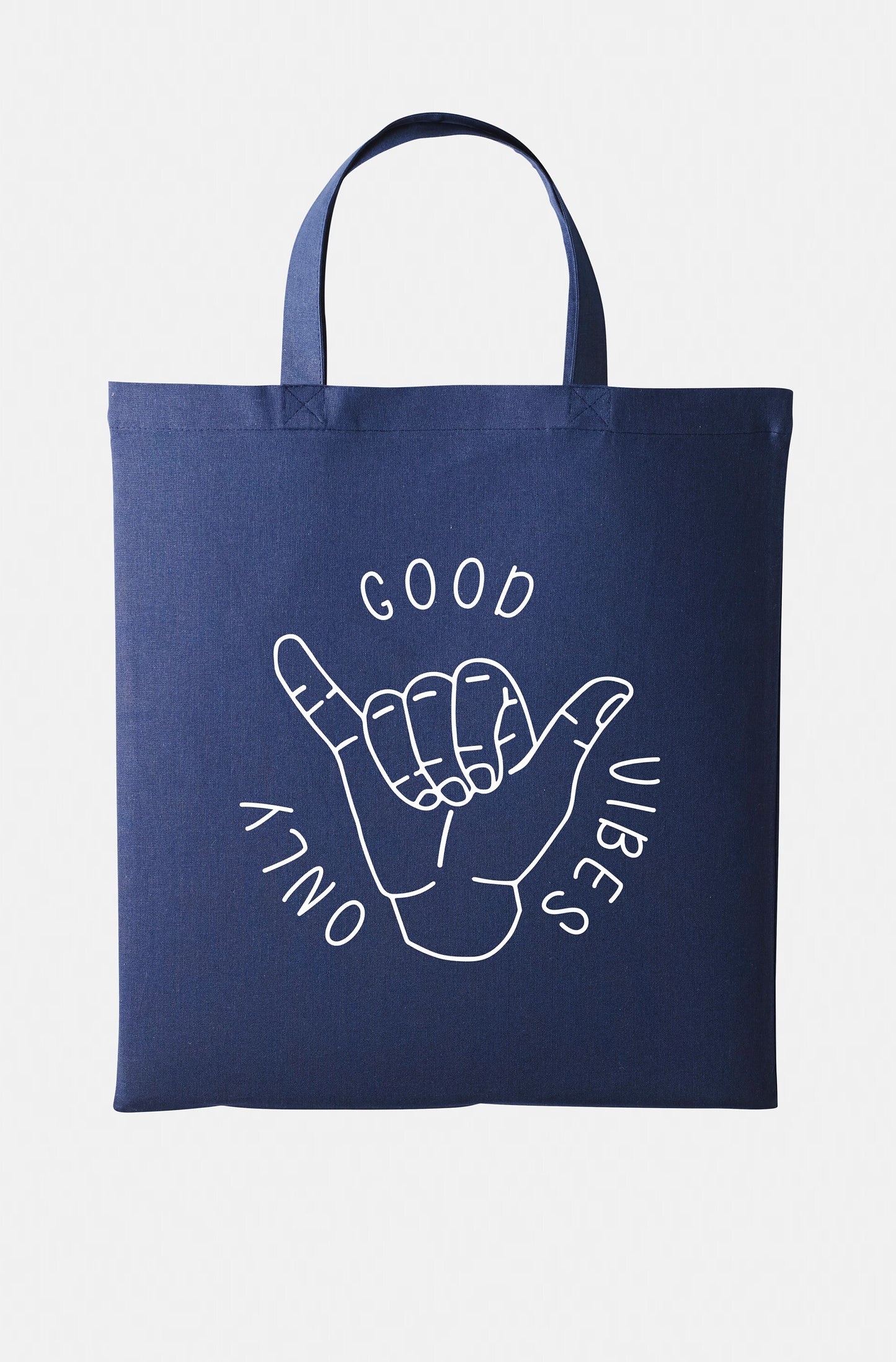 Good Vibes Only Tote Bag - Reusable Market Grocery Shopping Bag