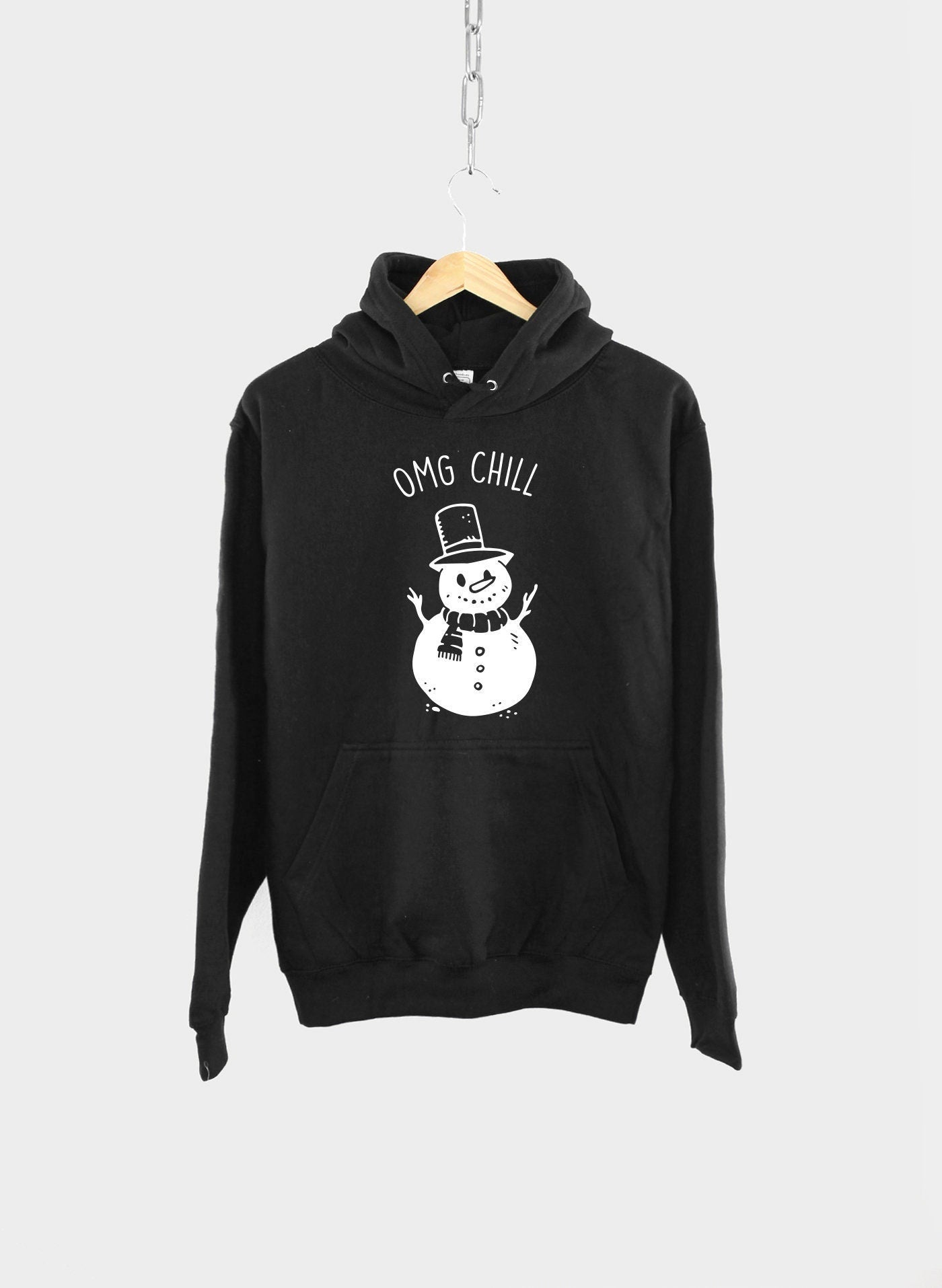 Snowman Hoodie - OMG Chill Christmas Sweater